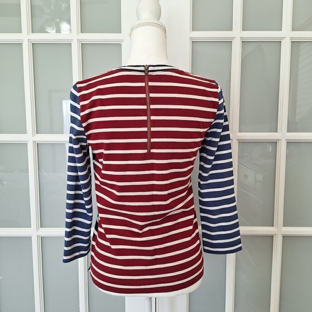 J.Crew Multi Color Mixed Stripe T-Shirt - Picture 4 of 16
